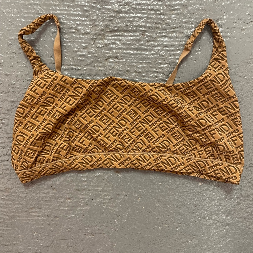 FendiSkims Tan Logo Bralette